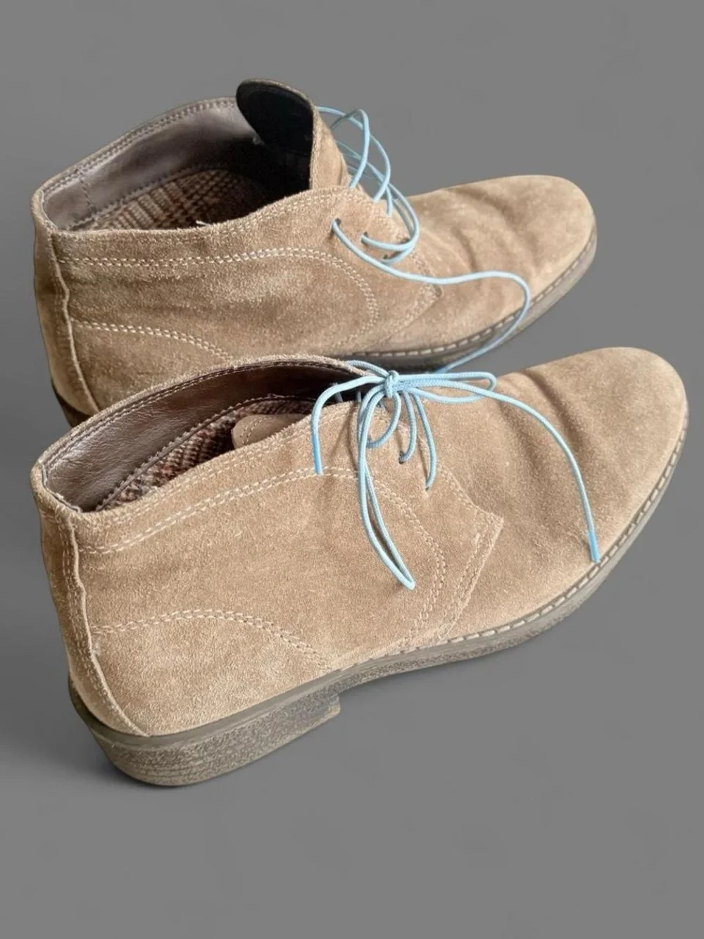 1901 Shoes Italian Suede & Fabric Shock-Absorbent Boots Size 8.5